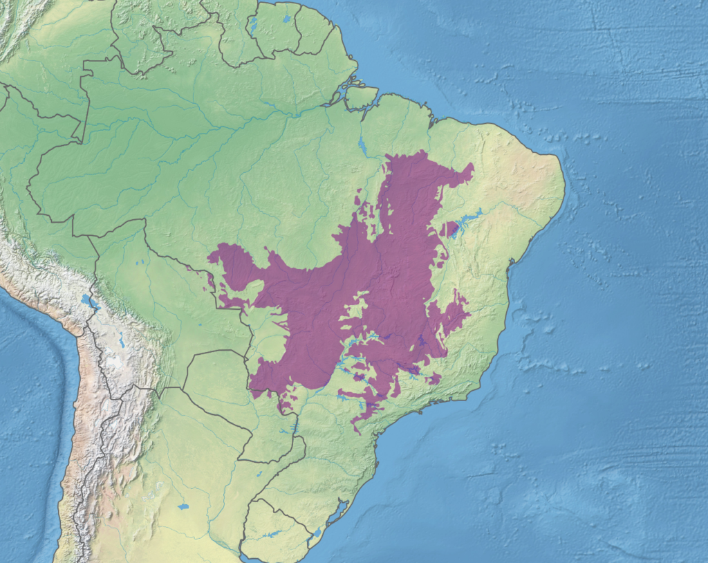 map of the cerrado in brazil